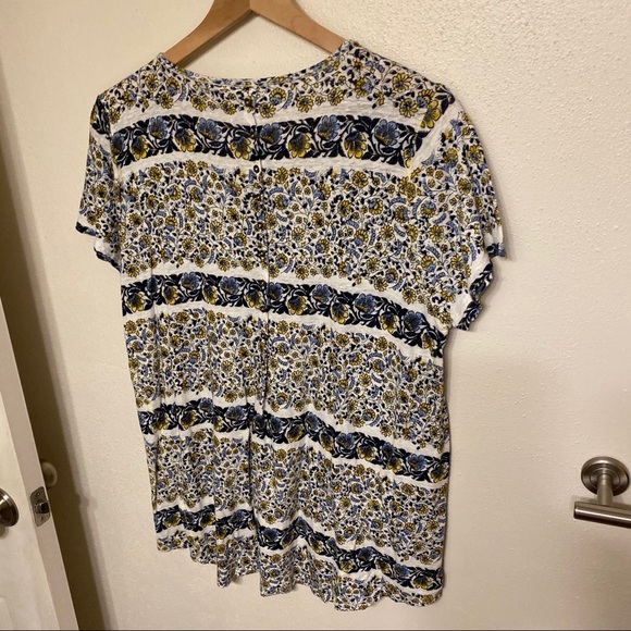 Lucky Brand floral stripe tee - Picture 3 of 4